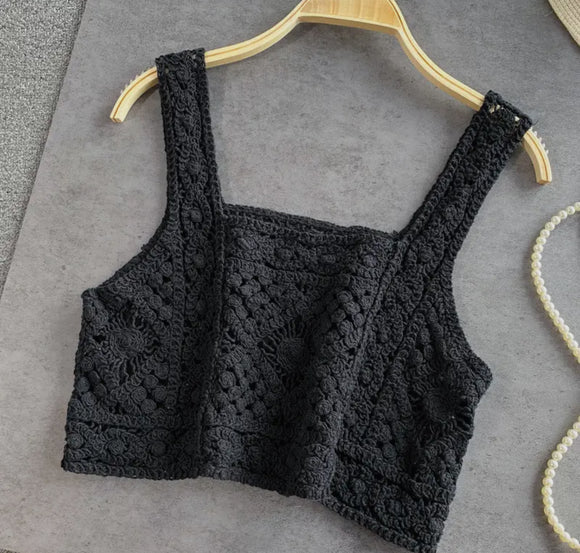 Crochet Cami-Black