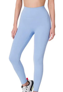 Workout Leggings- Ash Blue